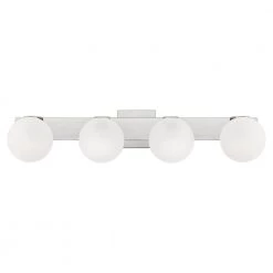 Clements 4-Light Brushed Nickel Vanity Light by Quoizel -Quoizel Sales brushed nickel quoizel vanity lighting pccmt8532bn 1f 1000