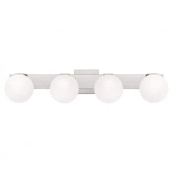 Clements 4-Light Brushed Nickel Vanity Light by Quoizel