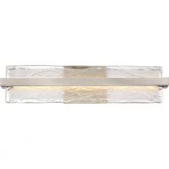 Glacial 22 in. Brushed Nickel Integrated LED Vanity Light by Quoizel