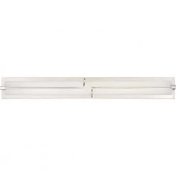 Lateral 32 in. Brushed Nickel Integrated LED Vanity Light by Quoizel