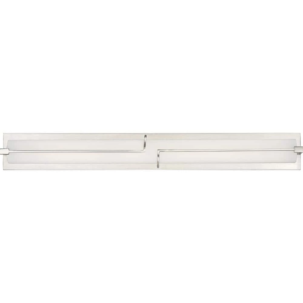 Lateral 32 in. Brushed Nickel Integrated LED Vanity Light by Quoizel 3 Lateral 32 in. Brushed Nickel Integrated LED Vanity Light by Quoizel