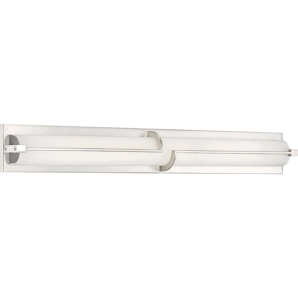 Lateral 32 in. Brushed Nickel Integrated LED Vanity Light by Quoizel 4 Lateral 32 in. Brushed Nickel Integrated LED Vanity Light by Quoizel - Image 2