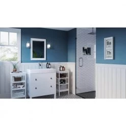 Logan 4.75 in. Brushed Nickel LED Sconce with Clear Glass Shade by Quoizel -Quoizel Sales brushed nickel quoizel vanity lighting pclog8605bn 31 1000