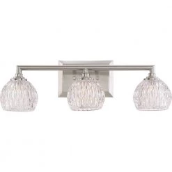 Serena 3-Light Brushed Nickel Vanity Light by Quoizel