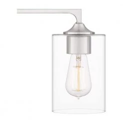 Prescott 24 in. 3-Light Brushed Nickel Bath Vanity Light by Quoizel -Quoizel Sales brushed nickel quoizel vanity lighting prc8624bn 1f 1000