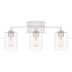 Prescott 24 in. 3-Light Brushed Nickel Bath Vanity Light by Quoizel