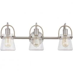 Stafford 24 in. 3-Light Brushed Nickel Vanity Light with Clear Seeded Glass by Quoizel -Quoizel Sales brushed nickel quoizel vanity lighting stf8624bn c3 1000