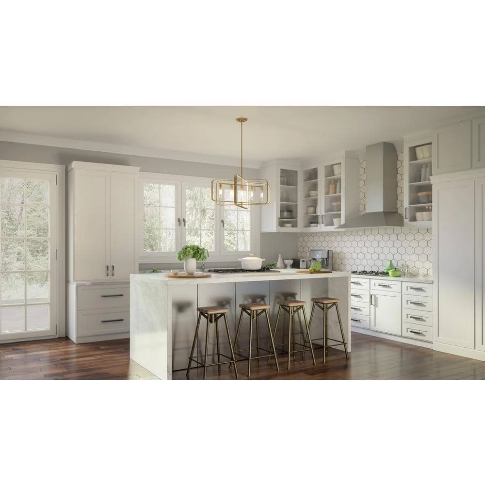 Dupree 5-Light Brushed Weathered Brass Island Chandelier by Quoizel 11 Dupree 5-Light Brushed Weathered Brass Island Chandelier by Quoizel - Image 9