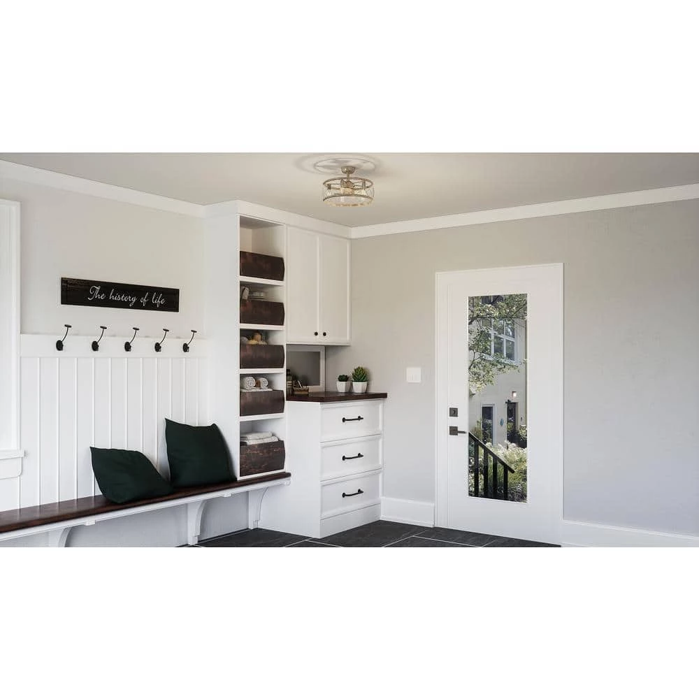 Dury 22 in. Century Silver Leaf Fan with Light by Quoizel 3 Dury 22 in. Century Silver Leaf Fan with Light by Quoizel - Image 2