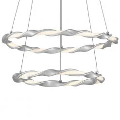 Finale 15.75 in. Dipped Silver LED Semi-Flush Mount by Quoizel -Quoizel Sales dipped silver quoizel flush mount lights pcfn1716dsl 1f 1000