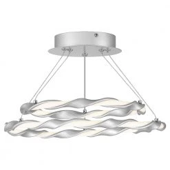 Finale 15.75 in. Dipped Silver LED Semi-Flush Mount by Quoizel