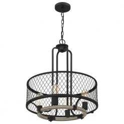 Benton 4-Light Distressed Iron Pendant by Quoizel -Quoizel Sales distressed iron quoizel chandeliers beo2821do 1f 1000