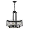 Benton 4-Light Distressed Iron Pendant by Quoizel
