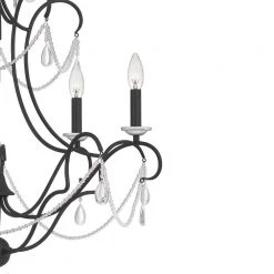 Bray 5-Light Earth Black Candle-Style Chandelier by Quoizel -Quoizel Sales earth black quoizel chandeliers bra5029ek 1f 1000