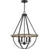 Bartlett 22 in. 4-Light Earth Black Pendant by Quoizel