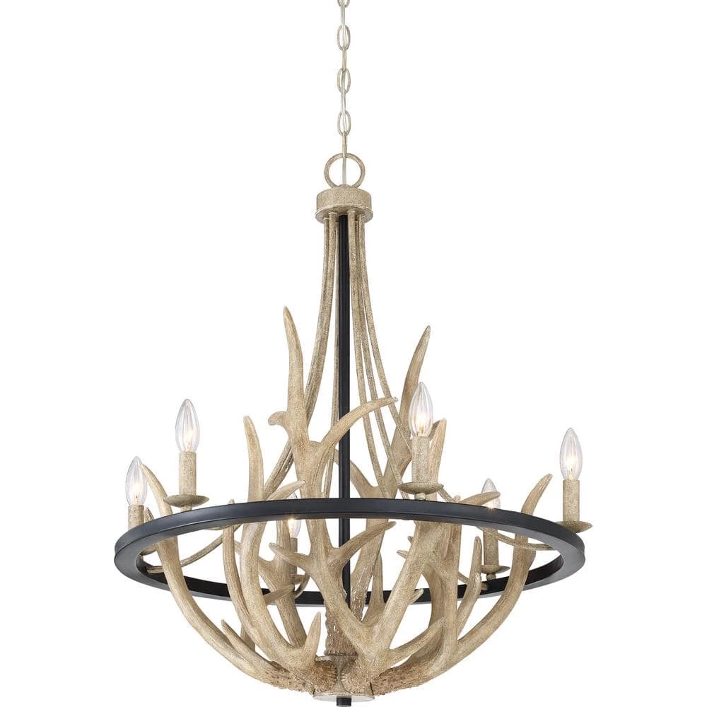 Journey 6-Light Earth Black Bowl-Style Chandelier by Quoizel 6 Journey 6-Light Earth Black Bowl-Style Chandelier by Quoizel - Image 4