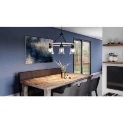 Kingsbridge 6-Light Earth Black Chandelier with Clear Seeded by Quoizel -Quoizel Sales earth black quoizel chandeliers kgb5029ek 31 1000