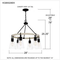 Kingsbridge 6-Light Earth Black Chandelier with Clear Seeded by Quoizel -Quoizel Sales earth black quoizel chandeliers kgb5029ek 76 1000