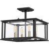 Citadel 4-Light Earth Black Semi-Flush Mount by Quoizel