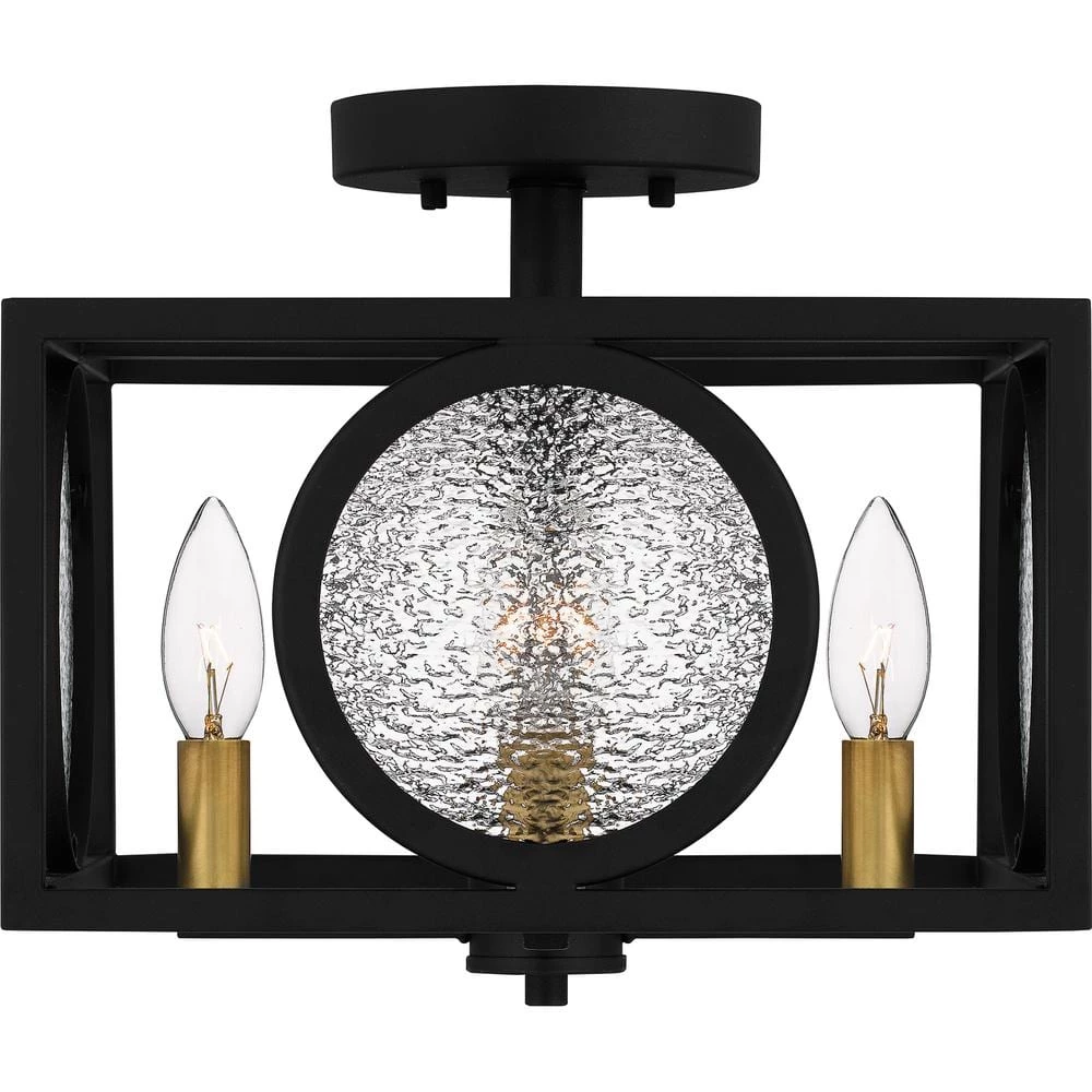 Chalamont 12 in. 4-Light Earth Black Semi-Flush Mount by Quoizel 7 Chalamont 12 in. 4-Light Earth Black Semi-Flush Mount by Quoizel - Image 5
