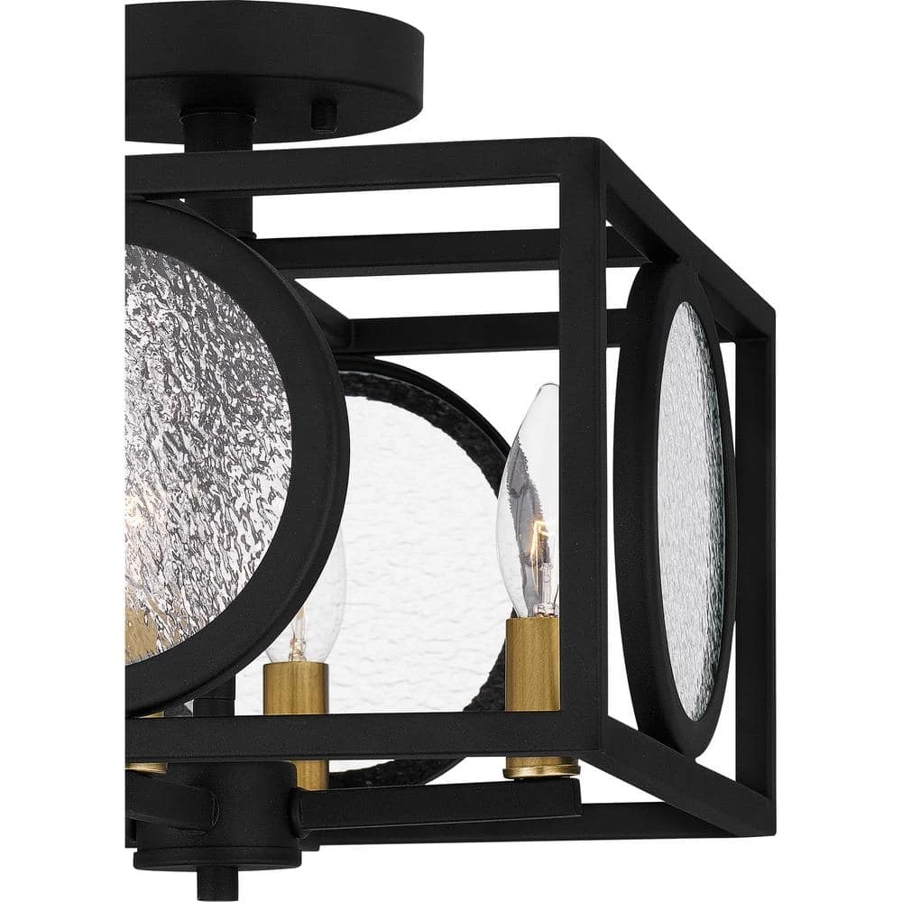 Chalamont 12 in. 4-Light Earth Black Semi-Flush Mount by Quoizel 8 Chalamont 12 in. 4-Light Earth Black Semi-Flush Mount by Quoizel - Image 6