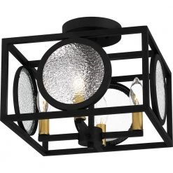 Chalamont 12 in. 4-Light Earth Black Semi-Flush Mount by Quoizel 13 Chalamont 12 in. 4-Light Earth Black Semi-Flush Mount by Quoizel -Quoizel Sales earth black quoizel flush mount lights cht1712ek 4f 1000