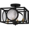 Chalamont 12 in. 4-Light Earth Black Semi-Flush Mount by Quoizel -Quoizel Sales earth black quoizel flush mount lights cht1712ek 64 1000