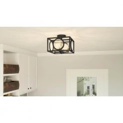 Chalamont 12 in. 4-Light Earth Black Semi-Flush Mount by Quoizel 11 Chalamont 12 in. 4-Light Earth Black Semi-Flush Mount by Quoizel -Quoizel Sales earth black quoizel flush mount lights cht1712ek 66 1000