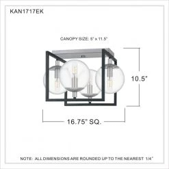 Kane 4-Light Earth Black Semi-Flush Mount by Quoizel 13 Kane 4-Light Earth Black Semi-Flush Mount by Quoizel -Quoizel Sales earth black quoizel flush mount lights kan1717ek 1f 1000