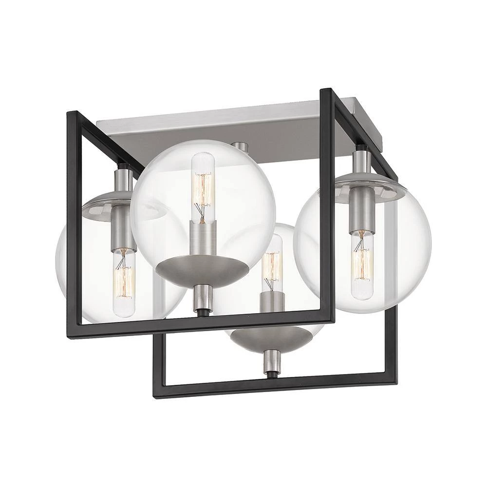 Kane 4-Light Earth Black Semi-Flush Mount by Quoizel 6 Kane 4-Light Earth Black Semi-Flush Mount by Quoizel - Image 4