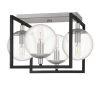 Kane 4-Light Earth Black Semi-Flush Mount by Quoizel -Quoizel Sales earth black quoizel flush mount lights kan1717ek 64 1000