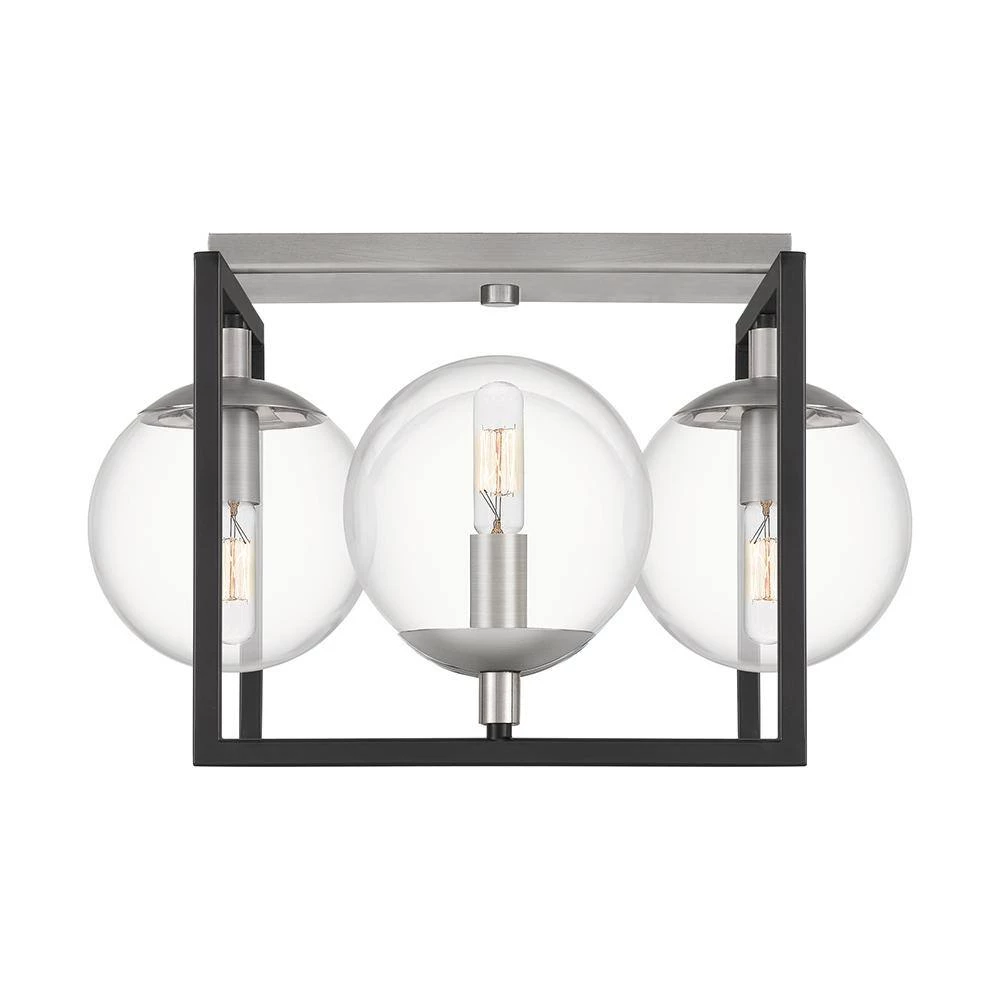 Kane 4-Light Earth Black Semi-Flush Mount by Quoizel 4 Kane 4-Light Earth Black Semi-Flush Mount by Quoizel - Image 2