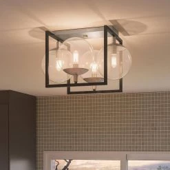 Kane 4-Light Earth Black Semi-Flush Mount by Quoizel 15 Kane 4-Light Earth Black Semi-Flush Mount by Quoizel -Quoizel Sales earth black quoizel flush mount lights kan1717ek fa 1000