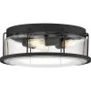 Ludlow 13.25 in. 3-Light Earth Black Flush Mount by Quoizel -Quoizel Sales earth black quoizel flush mount lights lud1613ek 64 1000