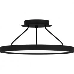 Outskirts 15 in. Earth Black LED Semi-Flush Mount by Quoizel -Quoizel Sales earth black quoizel flush mount lights ost1815ek 4f 1000