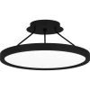 Outskirts 15 in. Earth Black LED Semi-Flush Mount by Quoizel -Quoizel Sales earth black quoizel flush mount lights ost1815ek 64 1000