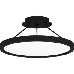 Outskirts 15 in. Earth Black LED Semi-Flush Mount by Quoizel