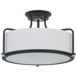 Rigel 17.5 in. 3-Light Earth Black Semi-Flush Mount by Quoizel 12 Rigel 17.5 in. 3-Light Earth Black Semi-Flush Mount by Quoizel -Quoizel Sales earth black quoizel flush mount lights qf1715ek 1f 1000