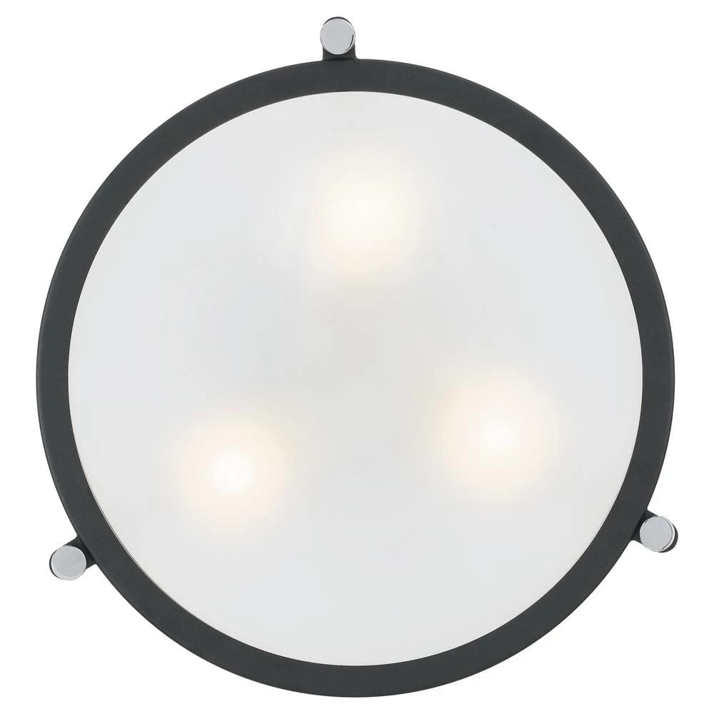 Rigel 17.5 in. 3-Light Earth Black Semi-Flush Mount by Quoizel 8 Rigel 17.5 in. 3-Light Earth Black Semi-Flush Mount by Quoizel - Image 6
