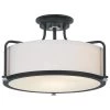 Rigel 17.5 in. 3-Light Earth Black Semi-Flush Mount by Quoizel -Quoizel Sales earth black quoizel flush mount lights qf1715ek 64 1000