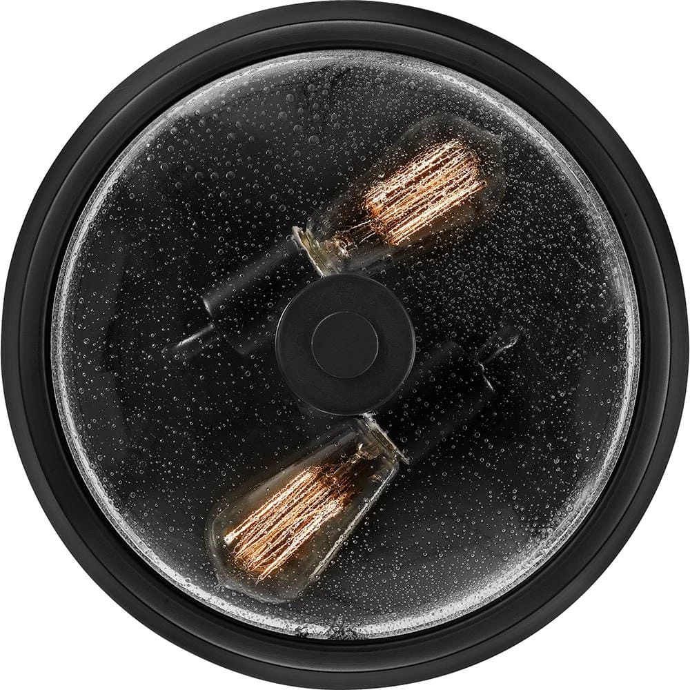 Radius 13 in. 2-Light Earth Black Flush Mount by Quoizel 6 Radius 13 in. 2-Light Earth Black Flush Mount by Quoizel - Image 4