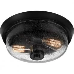 Radius 13 in. 2-Light Earth Black Flush Mount by Quoizel 9 Radius 13 in. 2-Light Earth Black Flush Mount by Quoizel -Quoizel Sales earth black quoizel flush mount lights qf3414ek e1 1000
