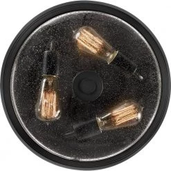 Radius 14.75 in. 3-Light Earth Black Flush Mount by Quoizel -Quoizel Sales earth black quoizel flush mount lights qf3415ek 4f 1000