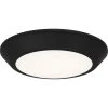 Verge 5.5 in. Earth Black LED Flush Mount with White Acrylic Shade by Quoizel -Quoizel Sales earth black quoizel flush mount lights vrg1605ek 64 1000