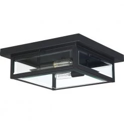 Westover 1-Light Earth Black Outdoor Flush Mount by Quoizel -Quoizel Sales earth black quoizel outdoor flush mount lights wvr1612ek c3 1000