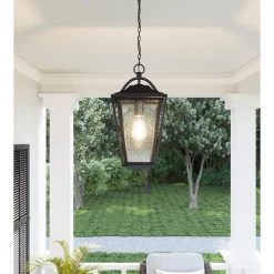 Dunham 1-Light Earth Black Outdoor Pendant Light by Quoizel -Quoizel Sales earth black quoizel outdoor pendant lights drs1911ek 76 1000