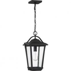 Dunham 1-Light Earth Black Outdoor Pendant Light by Quoizel -Quoizel Sales earth black quoizel outdoor pendant lights drs1911ek c3 1000