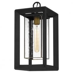 Infinger 9 in. 1-Light Earth Black Outdoor Pendant-Light with Clear Seeded Glass by Quoizel 14 Infinger 9 in. 1-Light Earth Black Outdoor Pendant-Light with Clear Seeded Glass by Quoizel -Quoizel Sales earth black quoizel outdoor pendant lights inf1909ek 44 1000