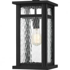 Moira 8.25 in. 1-Light Earth Black Outdoor Pendant-Light with Clear Water Glass by Quoizel 17 Moira 8.25 in. 1-Light Earth Black Outdoor Pendant-Light with Clear Water Glass by Quoizel -Quoizel Sales earth black quoizel outdoor pendant lights moi1908ek 44 1000