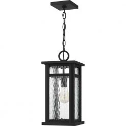 Moira 8.25 in. 1-Light Earth Black Outdoor Pendant-Light with Clear Water Glass by Quoizel 14 Moira 8.25 in. 1-Light Earth Black Outdoor Pendant-Light with Clear Water Glass by Quoizel -Quoizel Sales earth black quoizel outdoor pendant lights moi1908ek c3 1000